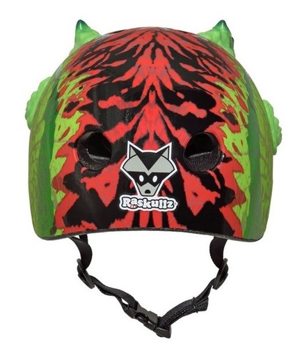 קסדת ילדים בעיצוב 3D עם פתחי אוורור לגיל 5+ - T-REX ירוק