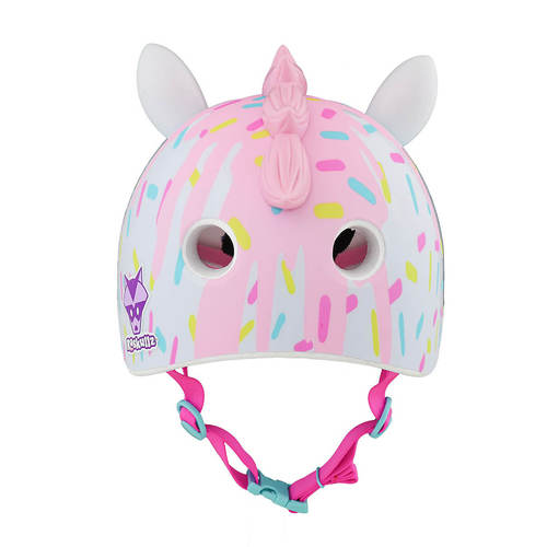 קסדת ילדים בעיצוב 3D עם פתחי אוורור לגיל 5+ - חד קרן לבן