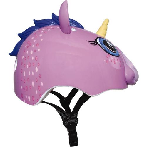 קסדת ילדים בעיצוב 3D עם פתחי אוורור לגיל 5+ - חד קרן ורוד