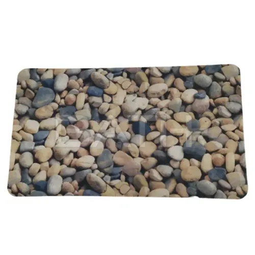 שטיח אמבטיה נגד החלקה ואקום דגם חלוקי נחל טבעי מתוך קולקציית שטיחי בטיחות נגד החלקה לאמבטיה (מבט קדמי) - איכות פרימיום בלתי מתפשרת ואחריות מלאה