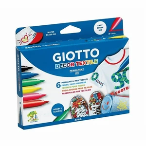 GIOTTO טוש דקור טקסטיל 6 גוונים