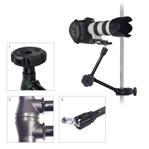 Kupo KCP-101W זרוע MAX מג׳יק ארם RATCHETED HANDLE עם ידית אחיזה עגולה 