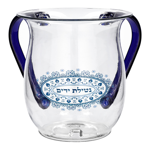 נטלה אקריליק מהודרת עם ידיות צבעוניות כחולות 13 ס