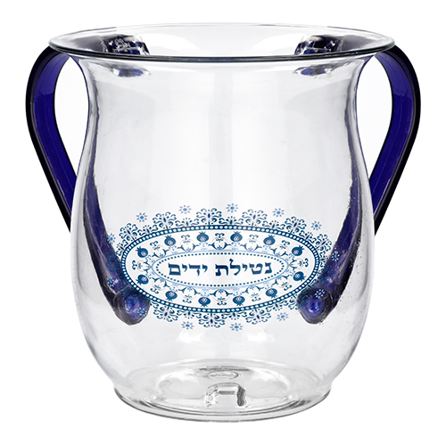 נטלה אקריליק מהודרת עם ידיות צבעוניות כחולות 13 ס"מ