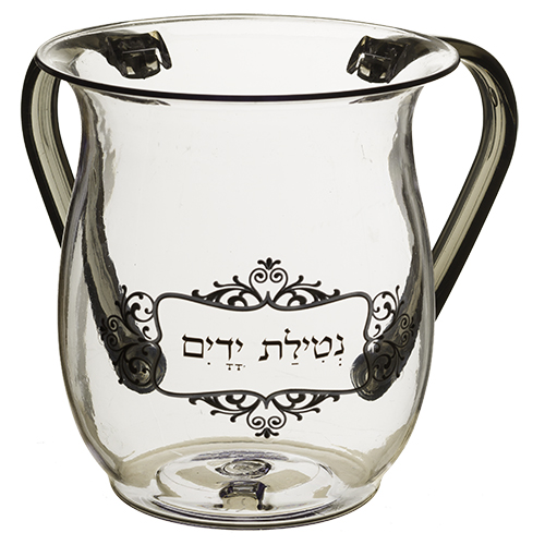 נטלה אקריליק דגם "תוית כסף" ידיות אפור 13 ס"מ