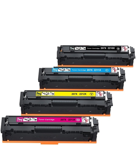 סט ‏טונרים Y/M/C/B תואמים עם צ'יפ HP 207X W2210/11/12/13X