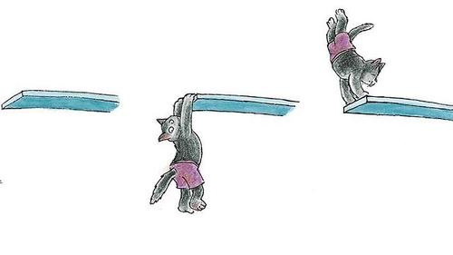 ספר ילדים - קרמר החתול לומד לשחות / מאיר שלו