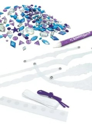 ערכת יצירה נבולוס מנצנצת להכנת תכשיטי צמידים ושרשראות עם מבחר אבני חן מבריקות וקסומות 