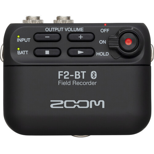 מקליט מקצועי עם מיקרופון דש Zoom F2-BT