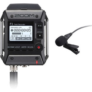 מקליט מקצועי נייד Zoom F1-LP Field Recorder עם מיקרופון