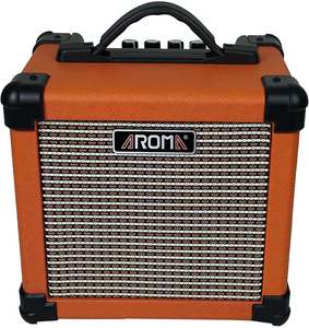 מגבר נייד לגיטרה חשמלית AG-10 בצבע כתום מבית Aroma