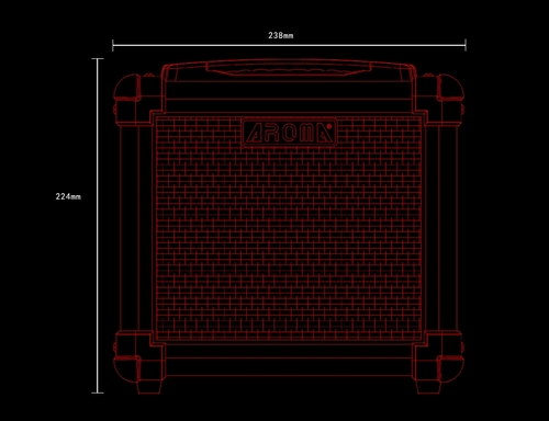 מגבר נייד לגיטרה חשמלית AG-10 בצבע כתום מבית Aroma