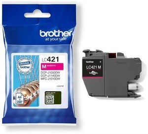 ראש דיו אדום מקורי Brother LC421M