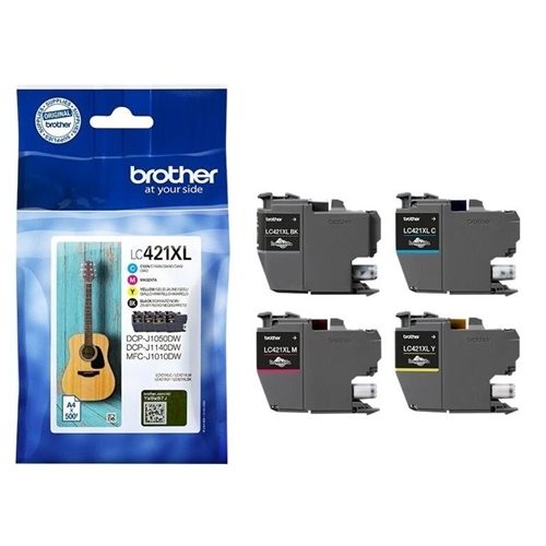סט 4 ראשי דיו מקוריים Brother LC421XL