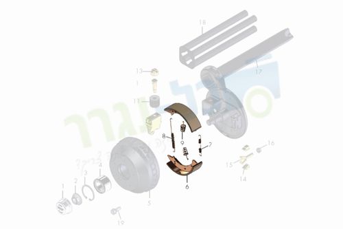 סט זוג רפידות ברקס לנגרר עם סרן 1050-1500 ק