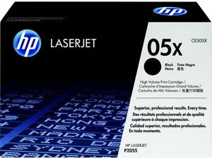 טונר שחור מקורי HP CE505X 05X (הספק 6,500 דף)