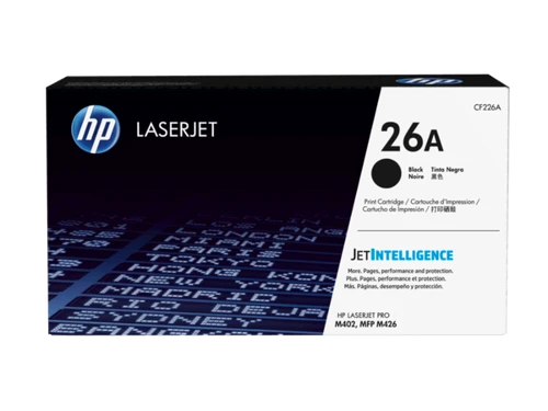טונר שחור מקורי HP CF226A 26A (הספק 3,100 דף)