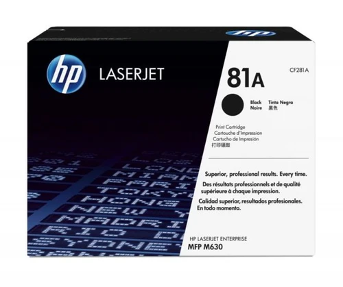 טונר שחור מקורי HP CF281A 81A (הספק 10,500 דף)