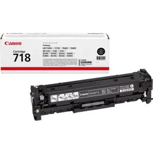 טונר שחור מקורי Canon CRG-718BK קנון (3,400 דף)