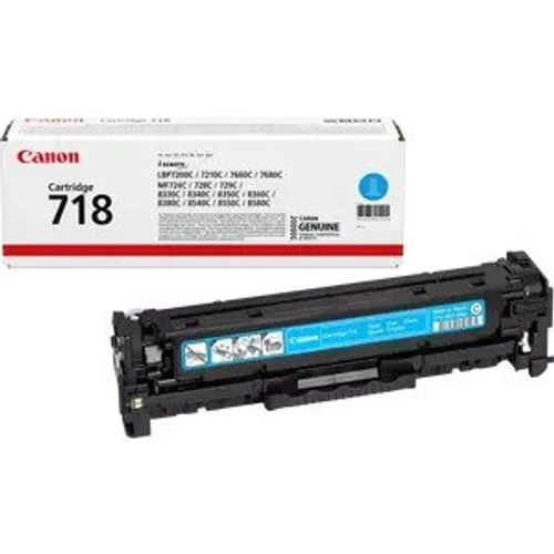 טונר כחול מקורי Canon CRG-718C קנון (2,900 דף)
