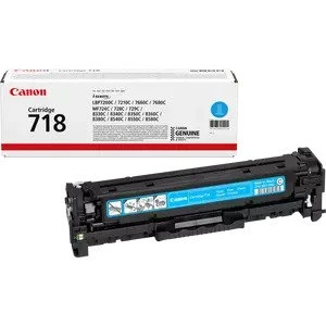 טונר כחול מקורי Canon CRG-718C קנון (2,900 דף)