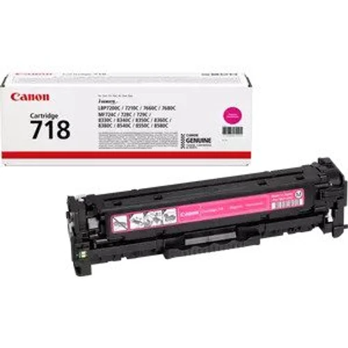 טונר אדום מקורי Canon CRG-718M קנון (2,900 דף)