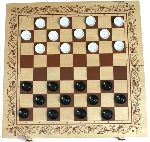 קופסת משחק מעץ שש בש / דמקה 48 על 48 ס