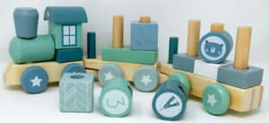 רכבת צורות תכלת PIT TOYS פיט טויס