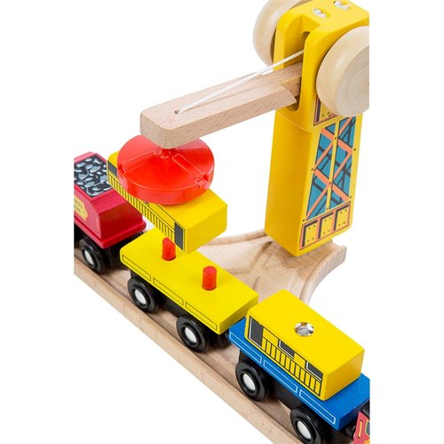 ערכת רכבת ענקית מעץ 130 חלקים