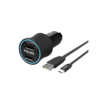 מטען לרכב PHILIPS 3.1A 2USB + כבל Micro USB
