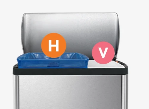 פח דוושה מיחזור נירוסטה 46 ל' סימפליומן | Simplehuman 