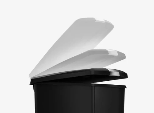 פח פלסטיק דוושה צר, שחור 40 ל' סימפליומן | Simplehuman 