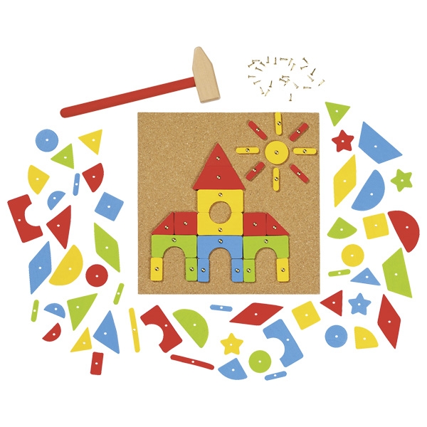 צעצועי עץ GOKI הך פטיש לוח שעם 58578