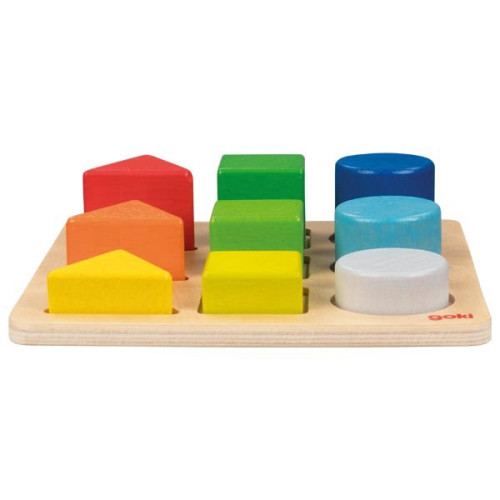 GOKI צעצועי עץ השחלת צורות 58753