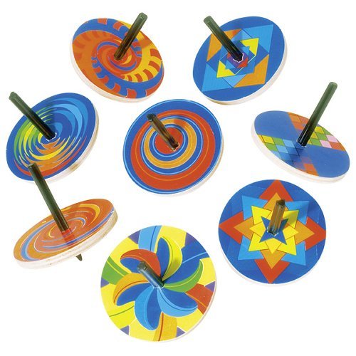 GOKI סביבון עץ צבעוני עם ציורים 62991