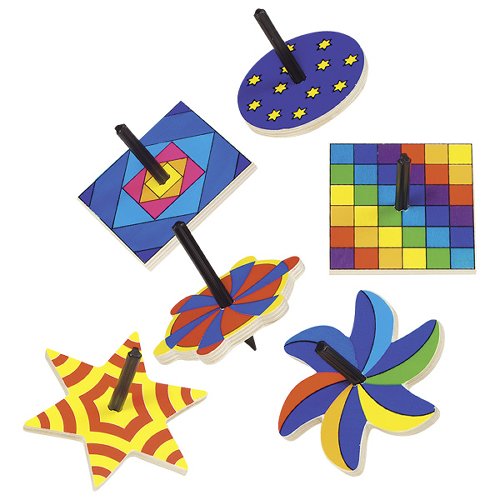 GOKI סביבון עץ צבעוני 62994