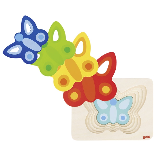 GOKI פאזל שכבות פרפרים 57486