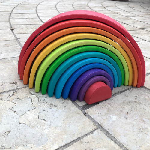 קשת מעץ מונטסורי וולדורוף - קשת אנתרופוסית  12 חלקים MN1000