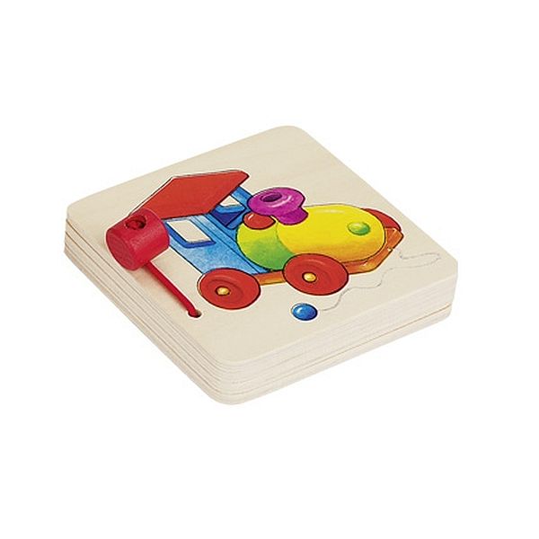 צעצועי עץ GOKI ספר מעץ לזאטוטים 58604B