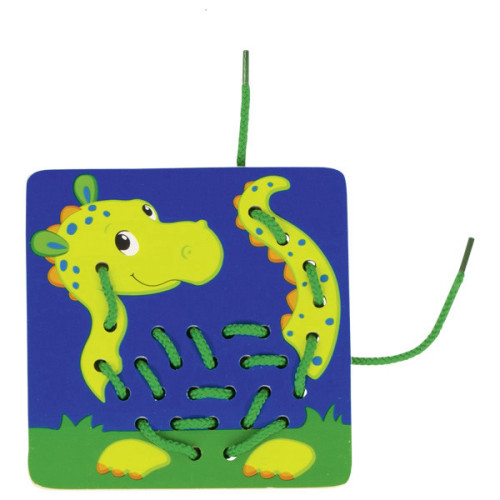צעצועי עץ GOKI השחלת שרוכים 58572