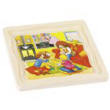 צעצועי עץ -GOKI- פאזל שכבות יום בחיי 57566