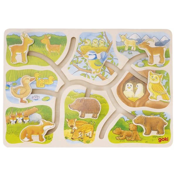 צעצועי עץ GOKI התאם בעל חיים למקומו 57749