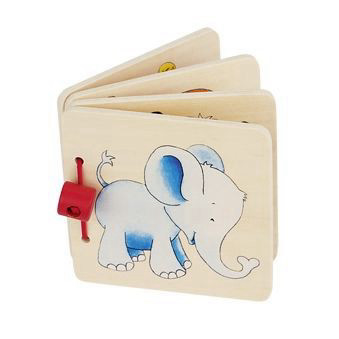 צעצועי עץ GOKI ספר מעץ לזאטוטים 58604C