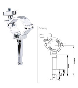  kupo KCP-906 חבק למוט בקוטר 16 מ״מ BURGER 16MM STUD COUPLER
