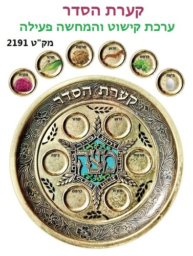קערת הסדר ערכת קישוט והמחשה פעילה /ריטרם