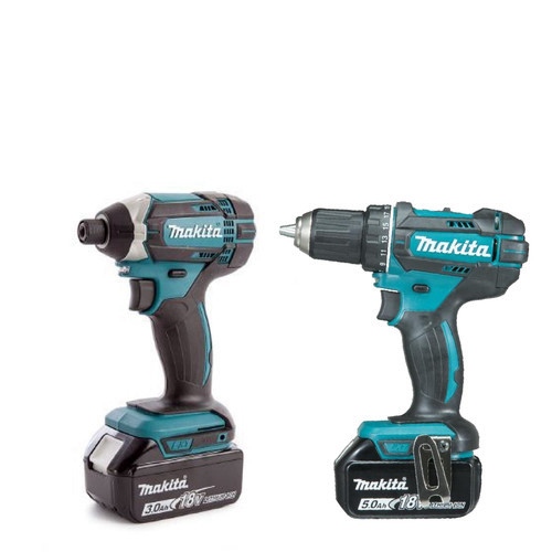  סט ליתיום DLX2127MX1 18V מתוצרת Makita, סוללות: 2 סוללות 18V 4.0Ah