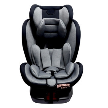 כיסא בטיחות LIDO ISOFIX מבית DEFENDER צבע אפור בהיר מלאנז'