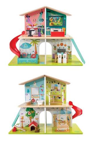 בית בובות מגלשה וצלילים - HAPE