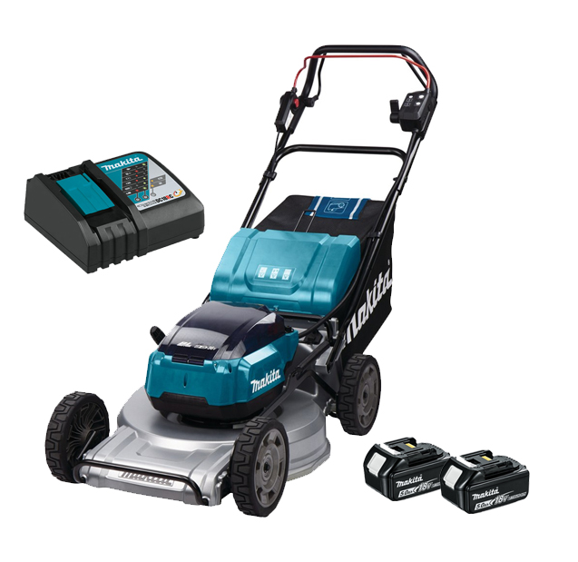 מכסחת דשא נטענת 2X18V + שתי סוללות 5.0AH