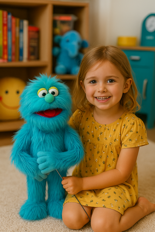 בובת מפלצת כחולה SP2005A MONSTER PUPPET